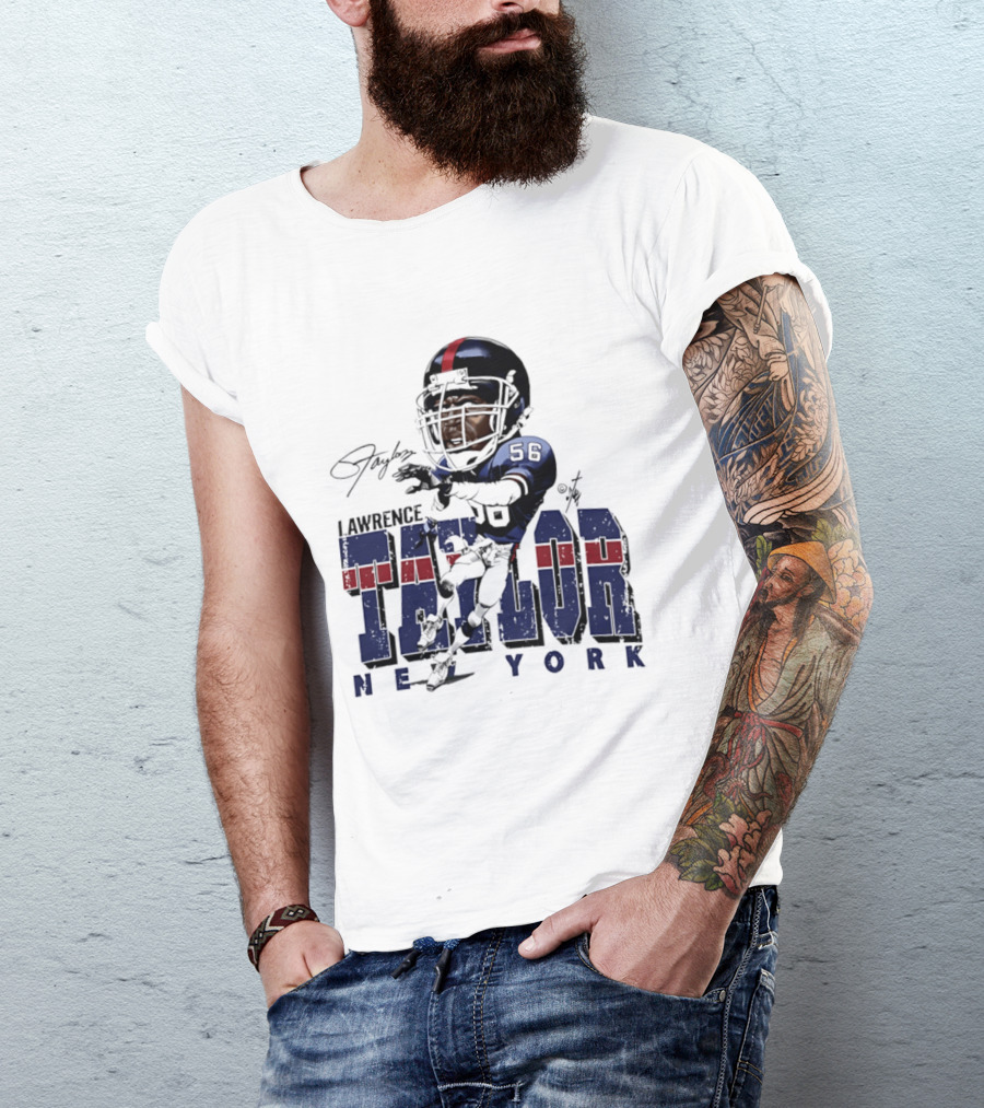 Lawrence Taylor New York Giants Bruce Stark Caricature 56 T-Shirt
