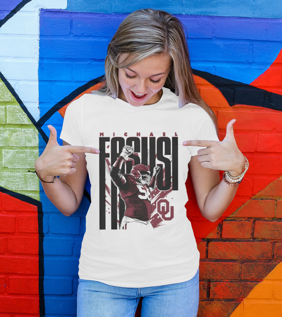 Michael Fasusi Oklahoma Sooners Football NCAA Player OU T-Shirt