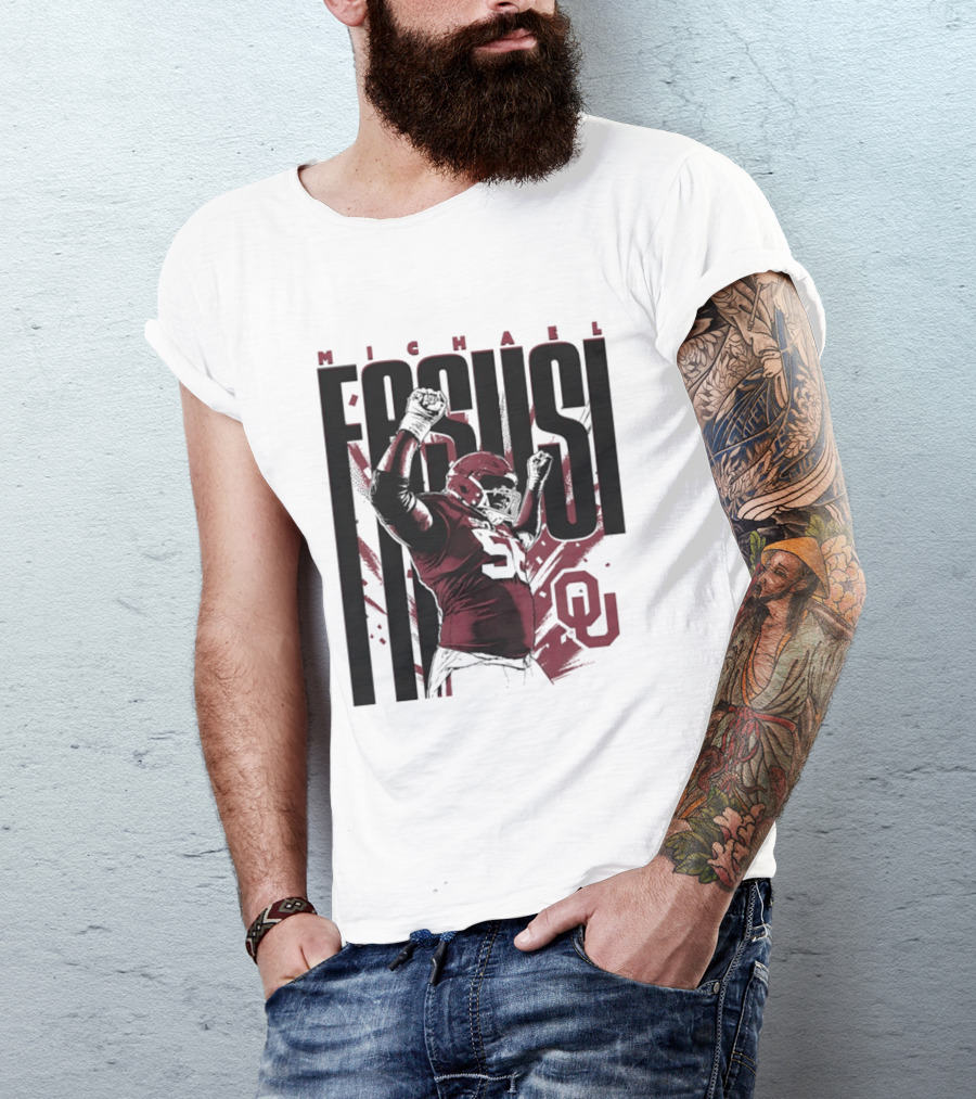 Michael Fasusi Oklahoma Sooners Football NCAA Player OU T-Shirt