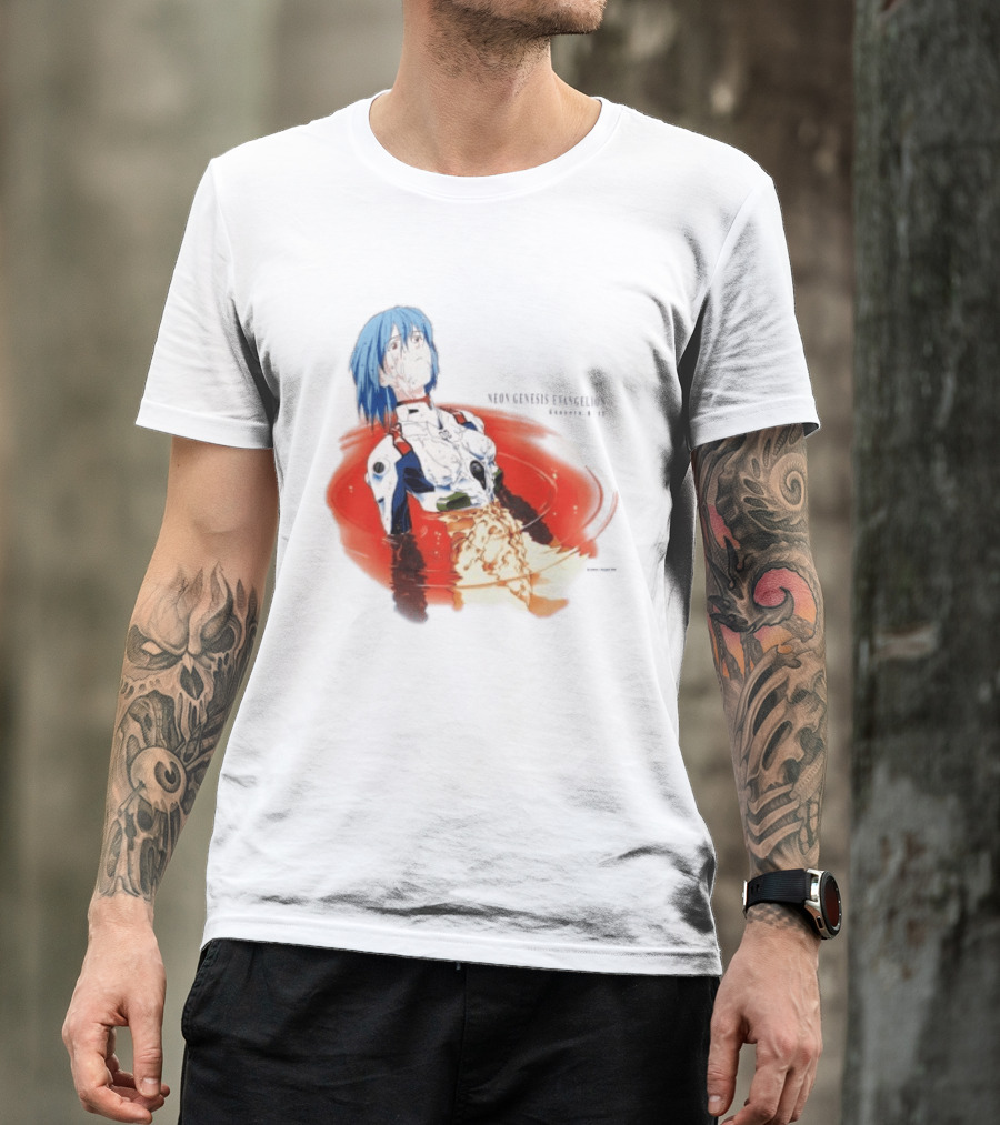 Rei Ayanami Neon Genesis Evangelion Genesis 0 12 Plugsuit Floating Red Liquid Scene T-Shirt