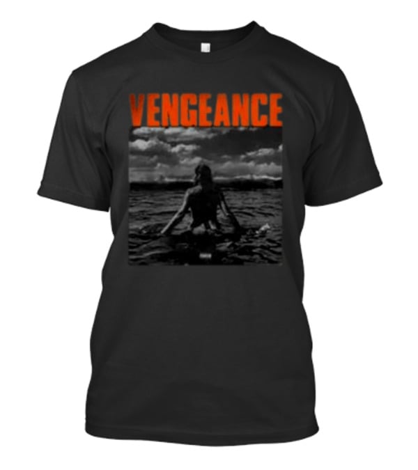 Vengeance Black And White Ocean Scene T-Shirt