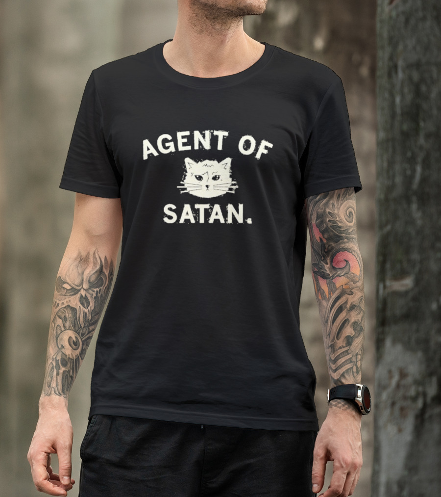 Agent Of Satan Cat Funny Cat Lover Humor T-Shirt