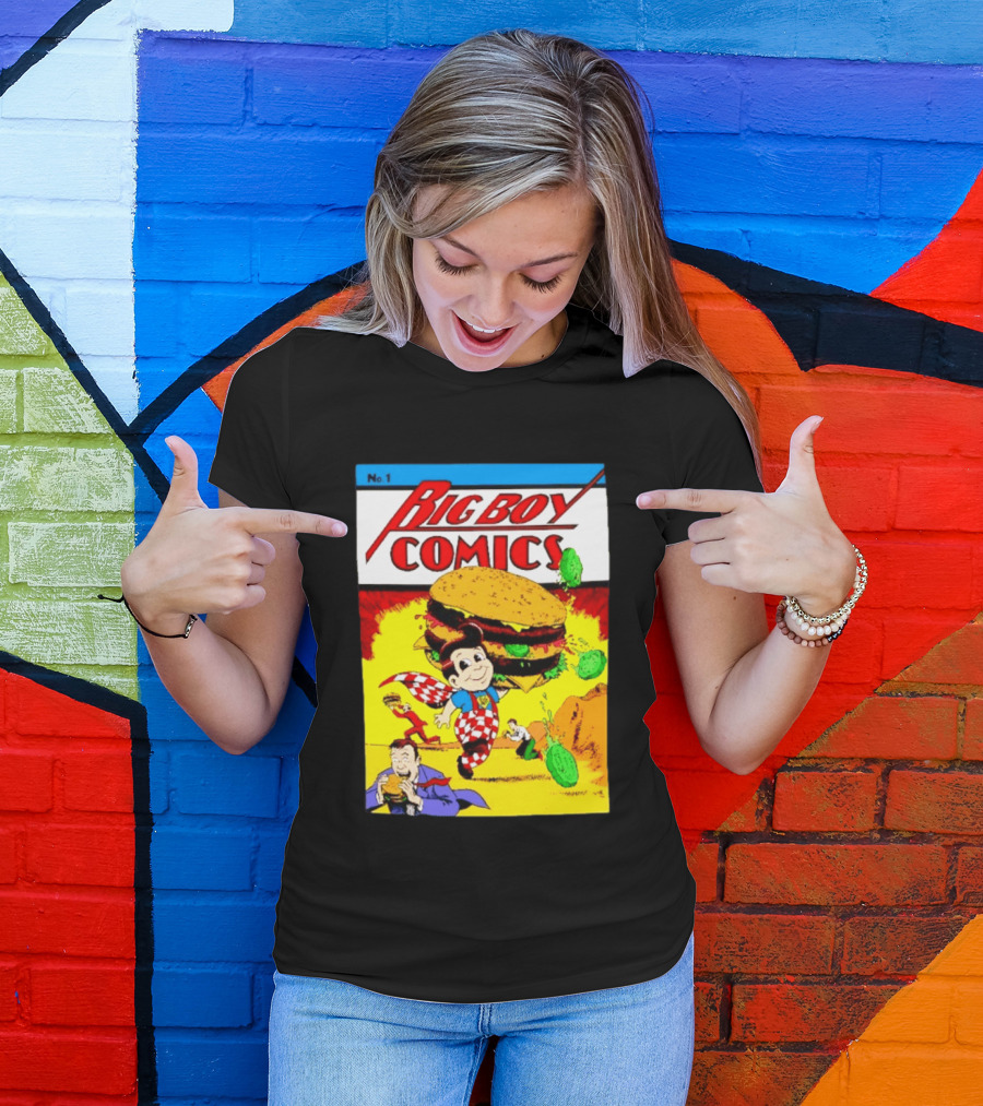 Big Boy Comics No 1 Hamburger Adventure Retro Comic Cover T-Shirt