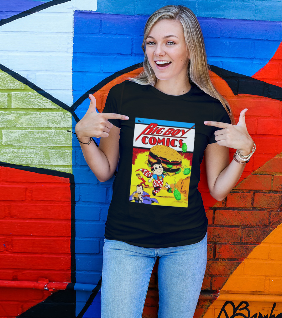 Big Boy Comics No 1 Hamburger Adventure Retro Comic Cover T-Shirt