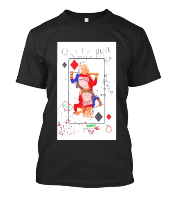 Harley Quinn Playing Card Queen HAHA DC Comics Joker T-Shirt
