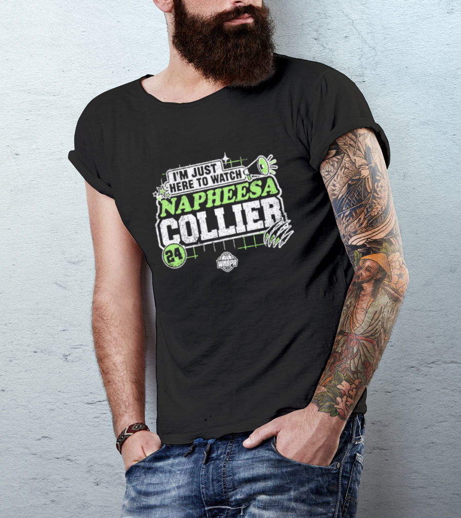 I'm Just Here To Napheesa Collier 24 Minnesota Lynx WNBA T-Shirt