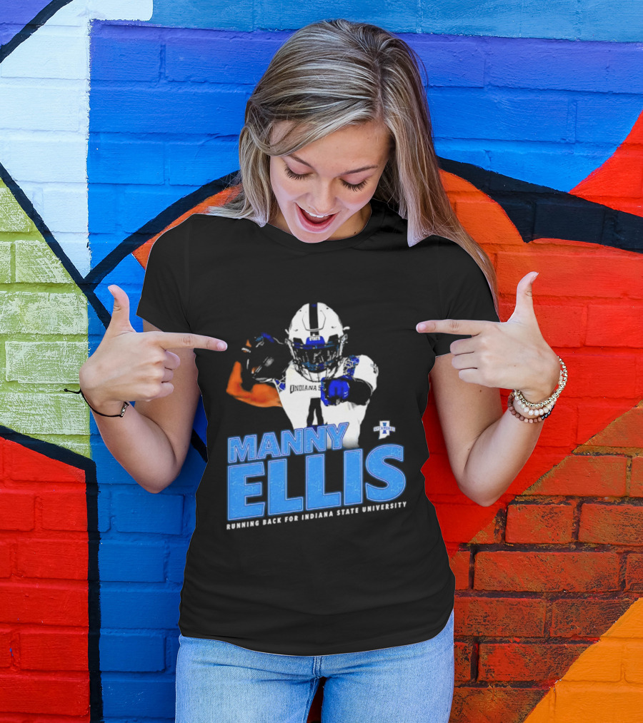 Manny Ellis Indiana State University Football Running Back T-Shirt