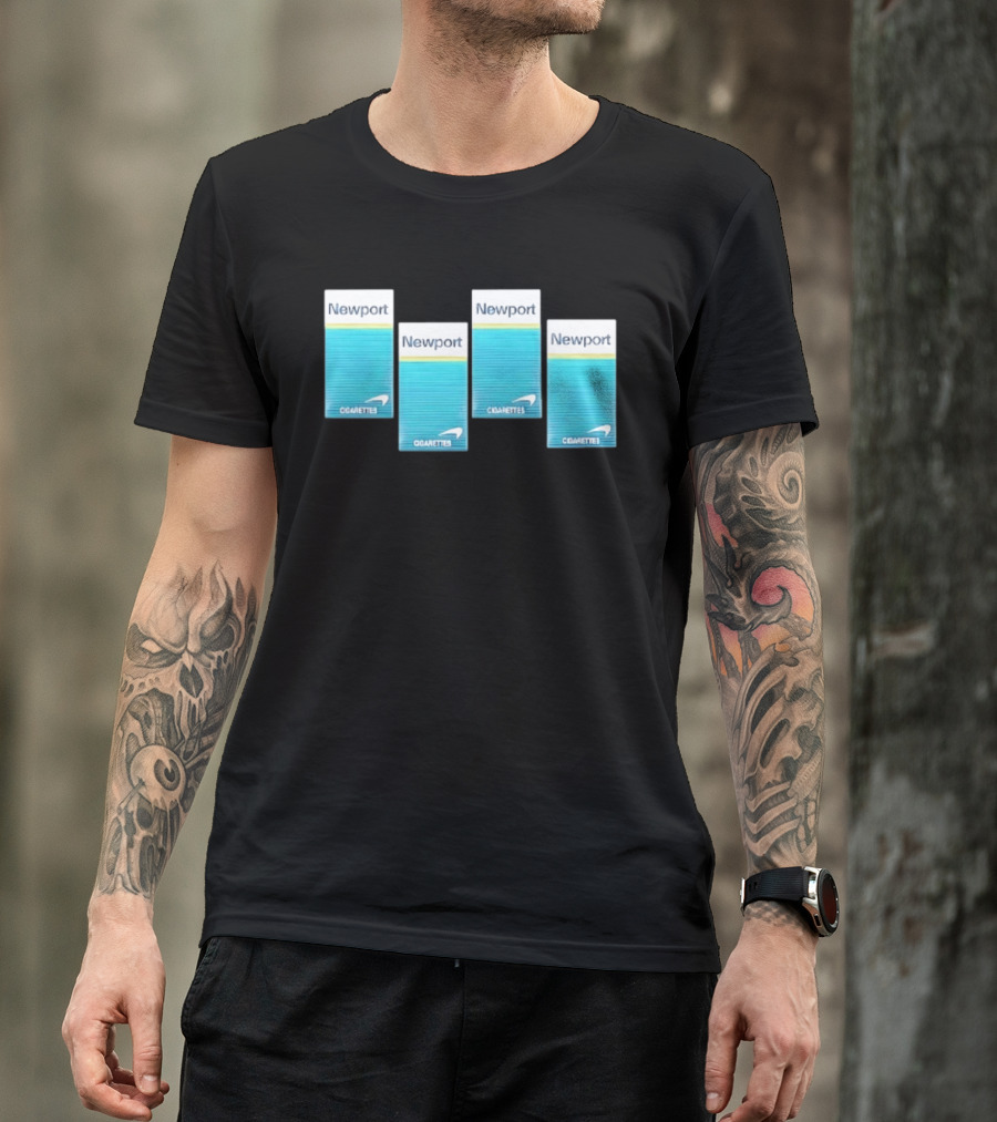 Newport Menthol Cigarettes Iconic Tobacco Packs T-Shirt