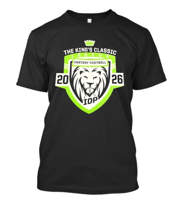 The King's Classic League Fantasy Football 2026 IDP Lion T-Shirt