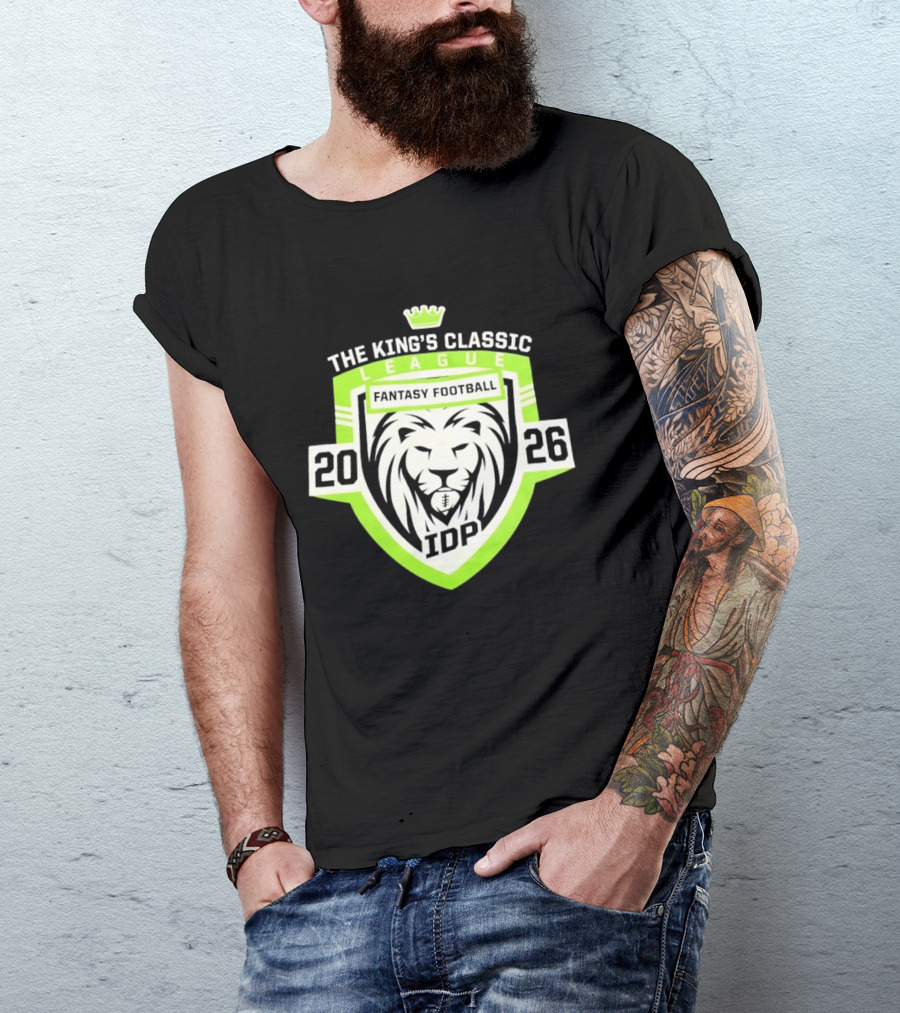 The King's Classic League Fantasy Football 2026 IDP Lion T-Shirt