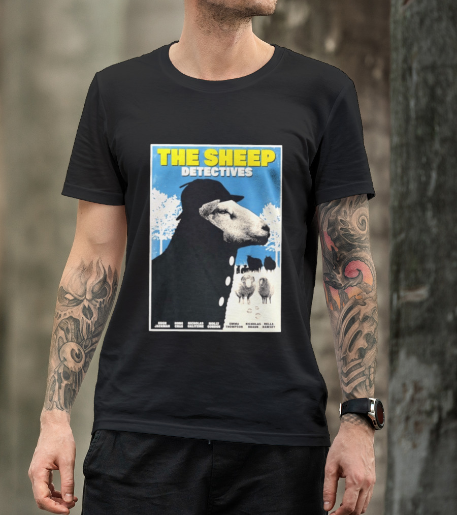 The Sheep Detectives Hugh Jackman Hong Chau Nicholas Galitzine Molly Gordon Emma Thompson Nicholas Braun Bella Ramsey T-Shirt