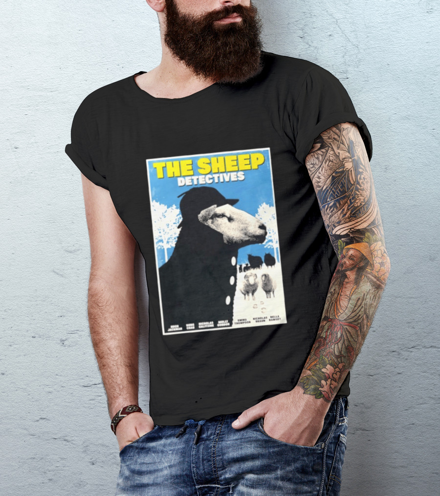 The Sheep Detectives Hugh Jackman Hong Chau Nicholas Galitzine Molly Gordon Emma Thompson Nicholas Braun Bella Ramsey T-Shirt