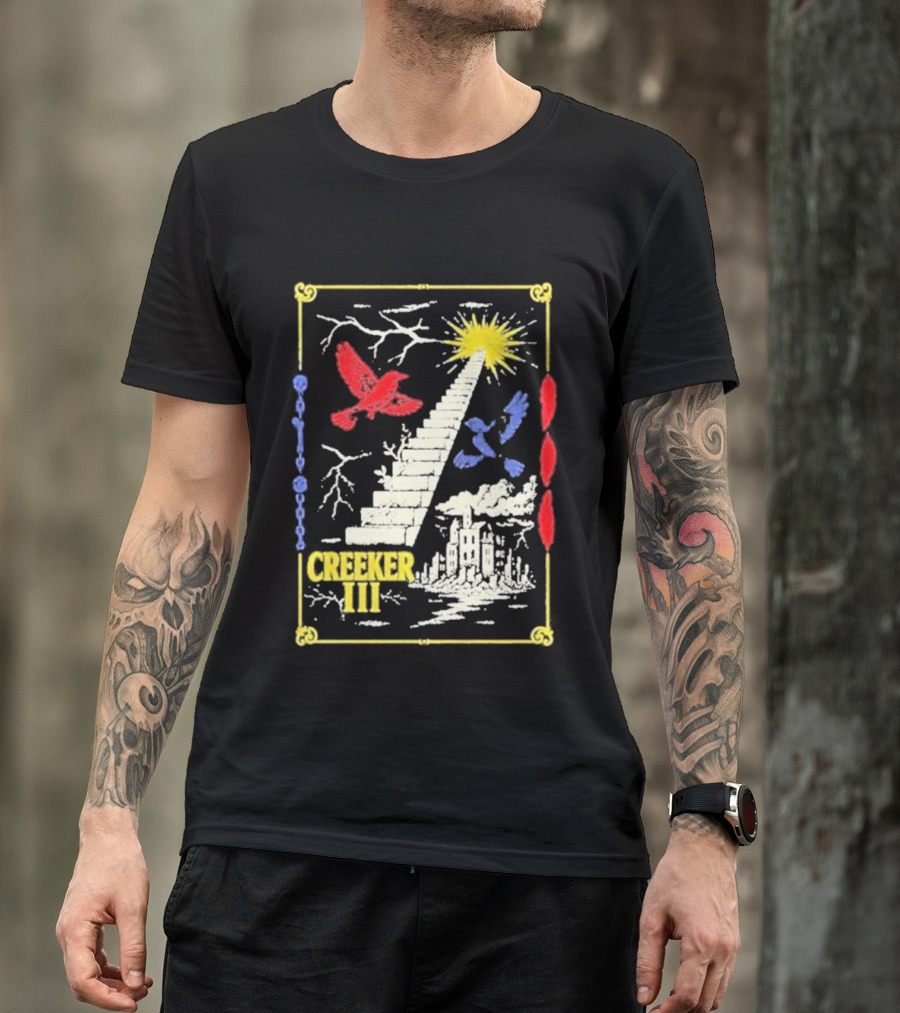 Creeker III Stairway To Sun With Red Bird And Blue Bird T-Shirt