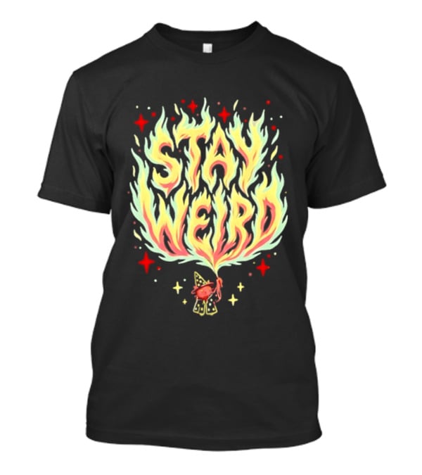 Stay Weird Witch Cat Magic Flame T-Shirt