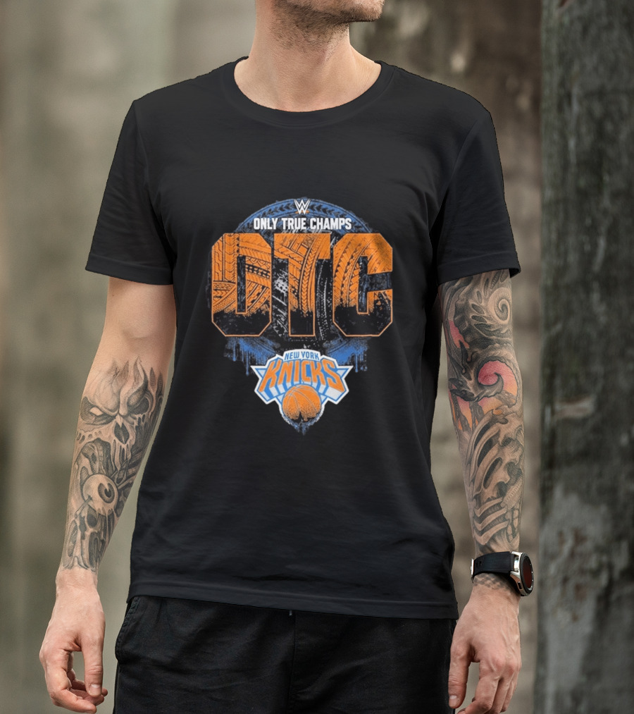 WWE Only True Champs OTC New York Knicks Basket T-Shirt