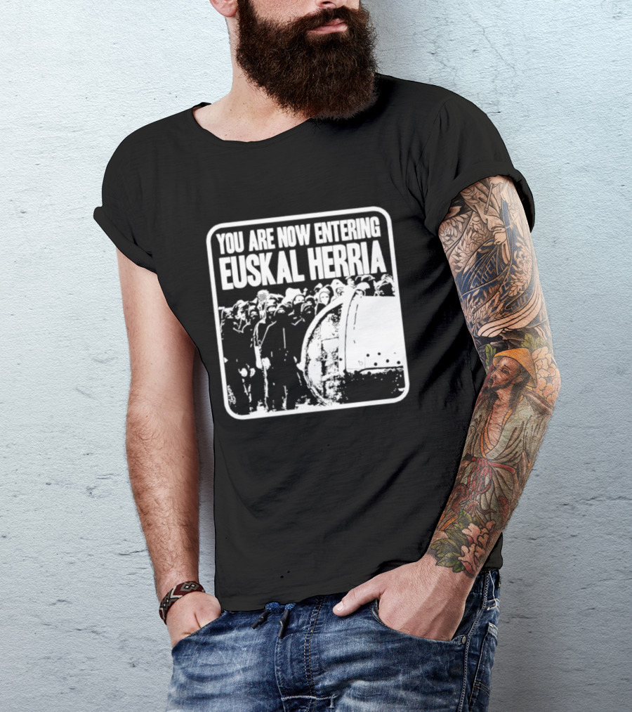 You Are Now Entering Euskal Herria Cosmic Tentacles Studio Edition Historic Basque Country Graffiti T-Shirt