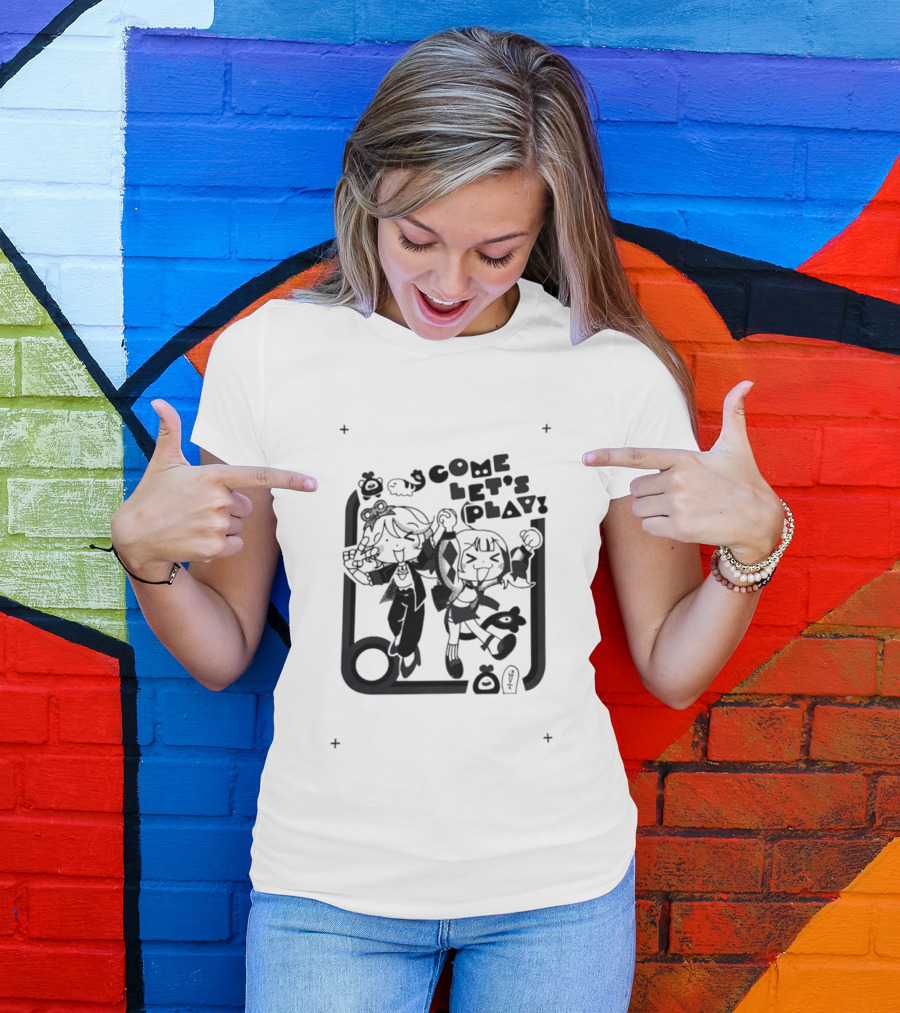 Come Let's Play Anime Characters Manga Fun T-Shirt