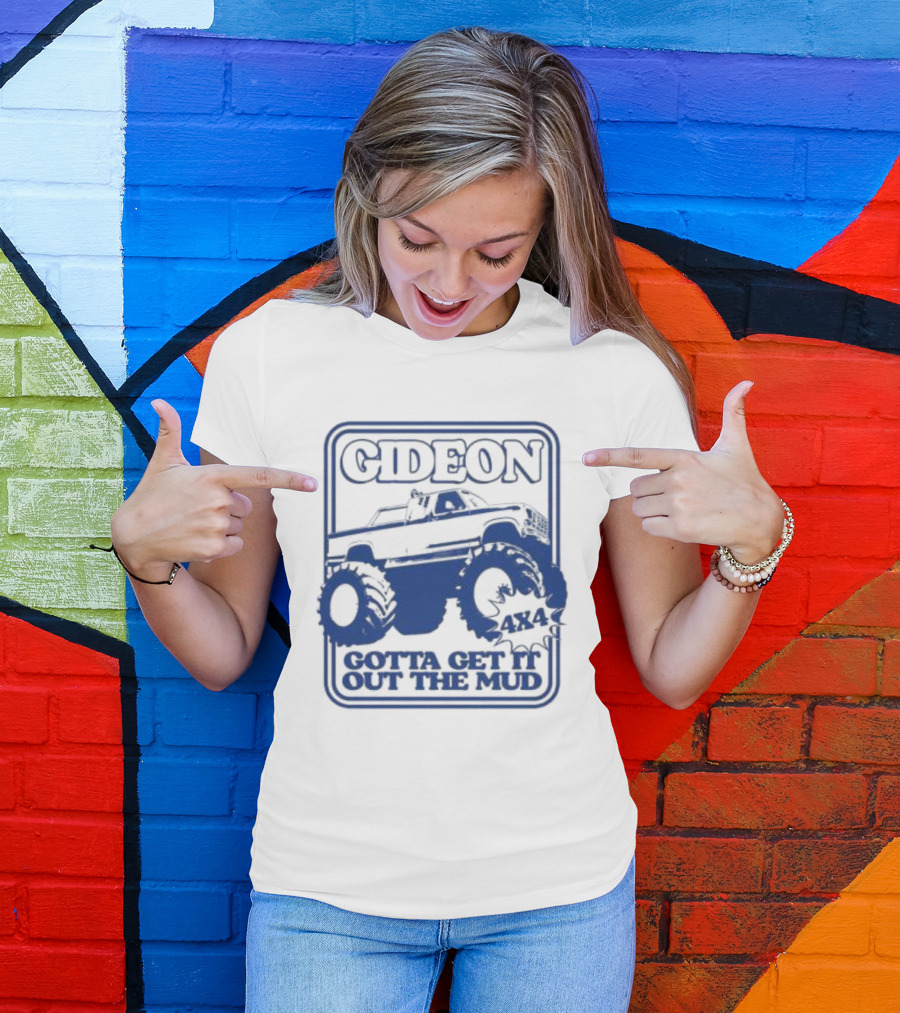 Gideon Monster Truck 4X4 Gotta Get It Out The Mud Ringer T-Shirt