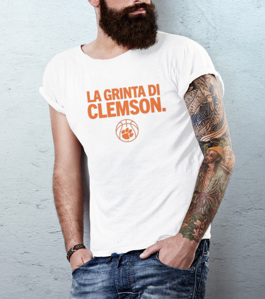 La Grinta Di Clemson Tigers Basketball Paw T-Shirt