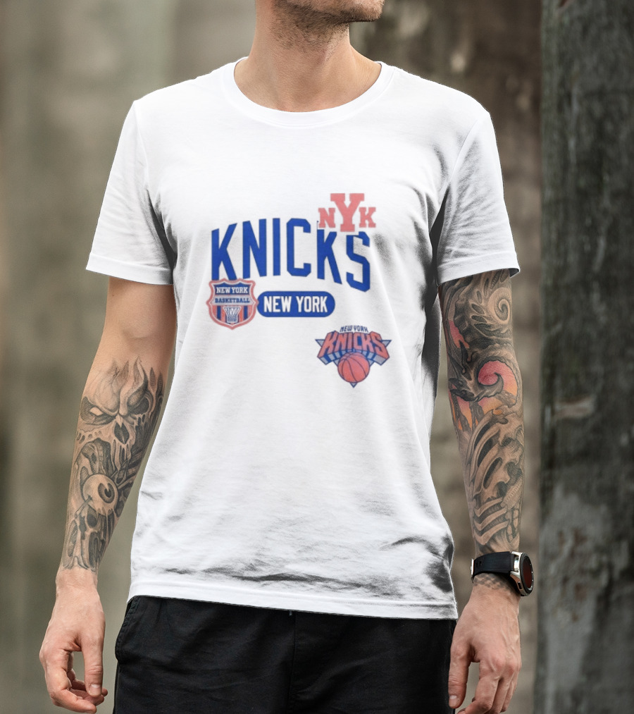 New York Knicks NYK Basketball NBA Collage T-Shirt