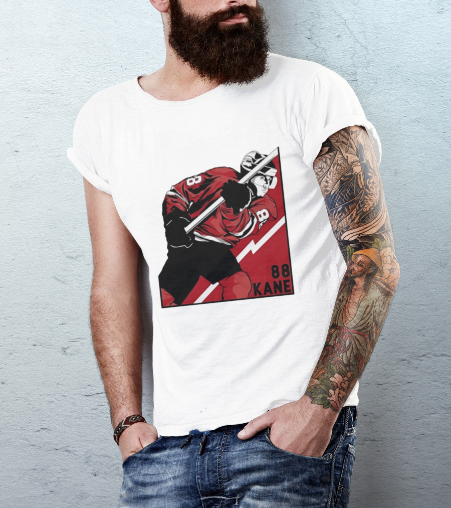Patrick Kane 88 Chicago Blackhawks Comic Style Hockey Player T-Shirt