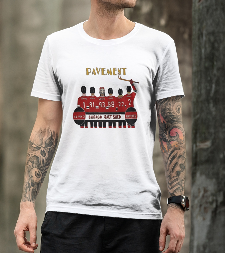 Pavement Chicago Salt Shed July 22 2026 Hockey Theme Nap Eyes Event T-Shirt