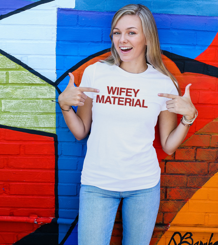 Wifey Material Bold Red T-Shirt