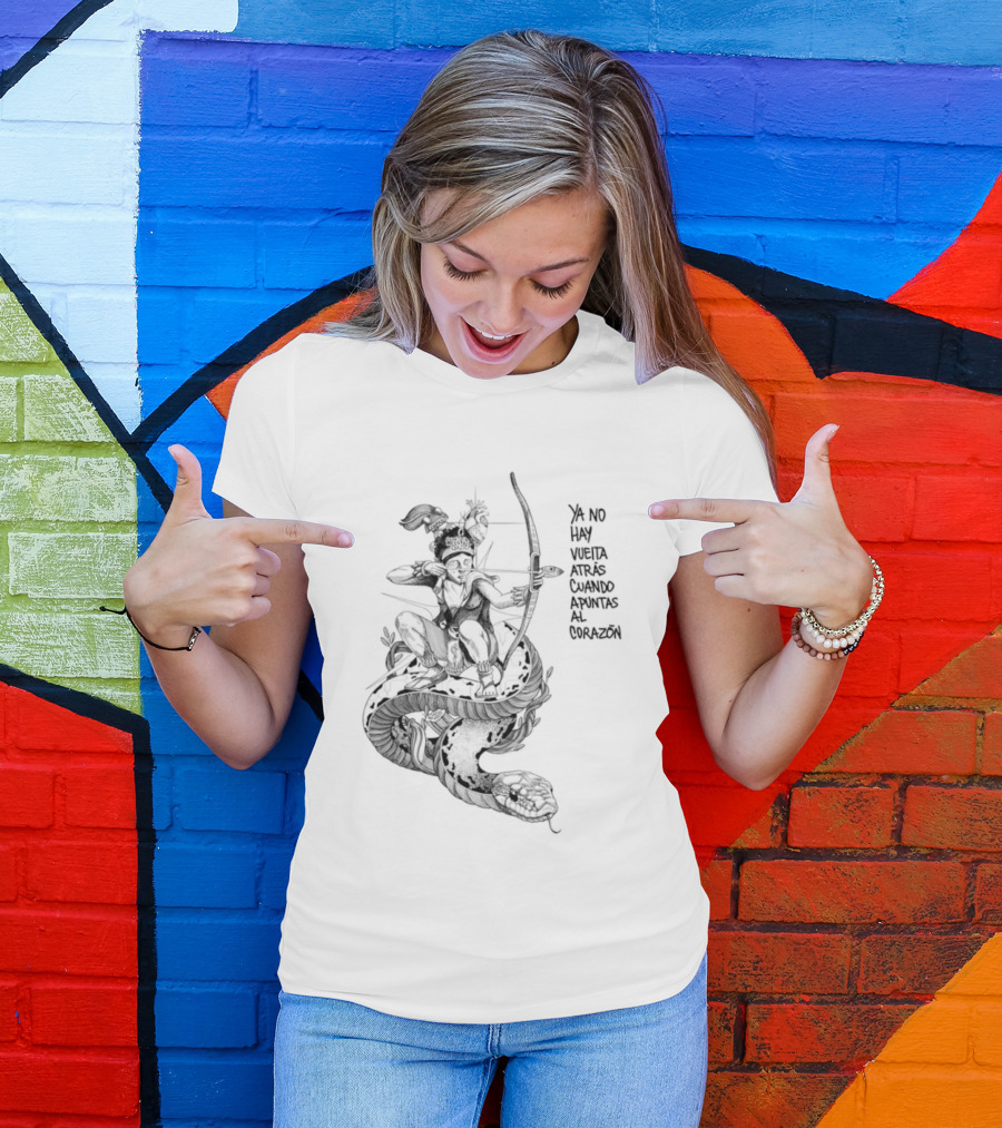 Ya No Hay Vuelta Atrás Cuando Apuntas Al Corazón Arco Y Flecha Silueta T-Shirt