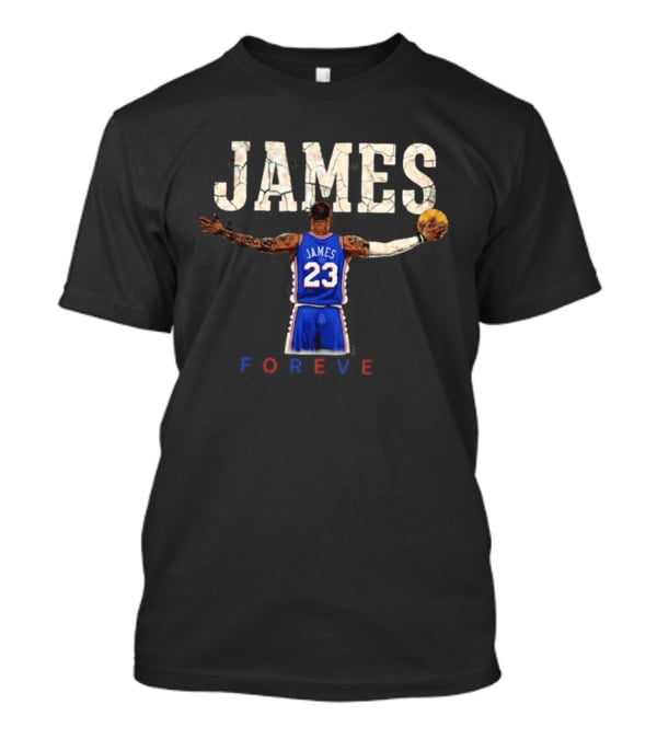 James 23 Forever Philadelphia 76ers Lebron James NBA T-Shirt