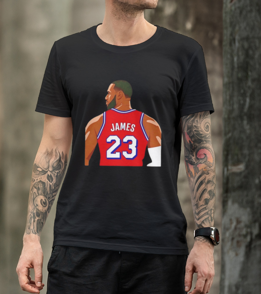 Lebron James 23 Philadelphia 76ers Red Jersey T-Shirt