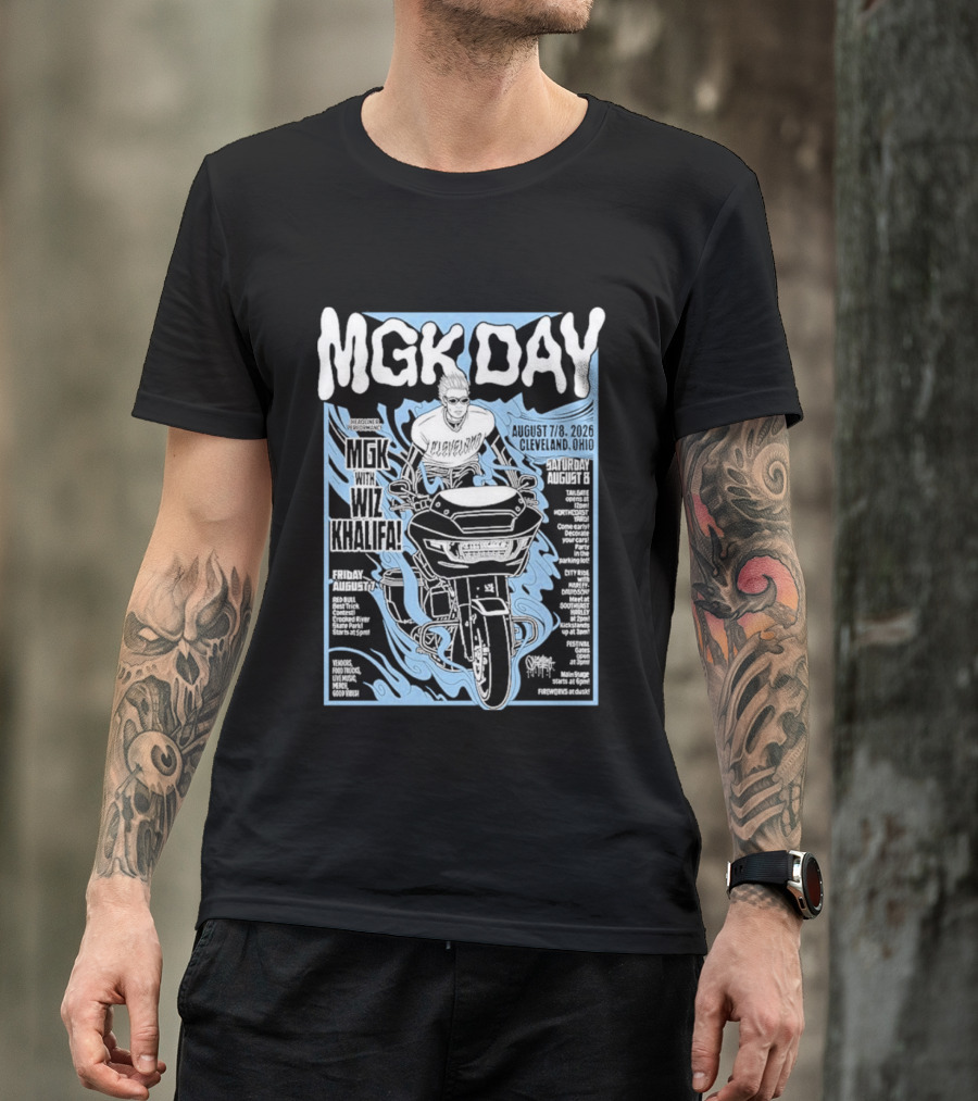 MGK Day Cleveland Ohio MGK Wiz Khalifa August 7 8 2026 T-Shirt