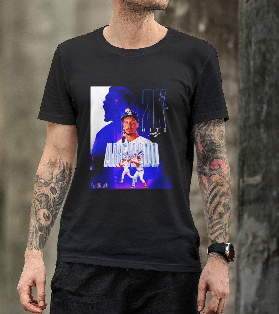 Nolan Arenado 2K Hits Retro Baseball Milestone Celebration T-Shirt