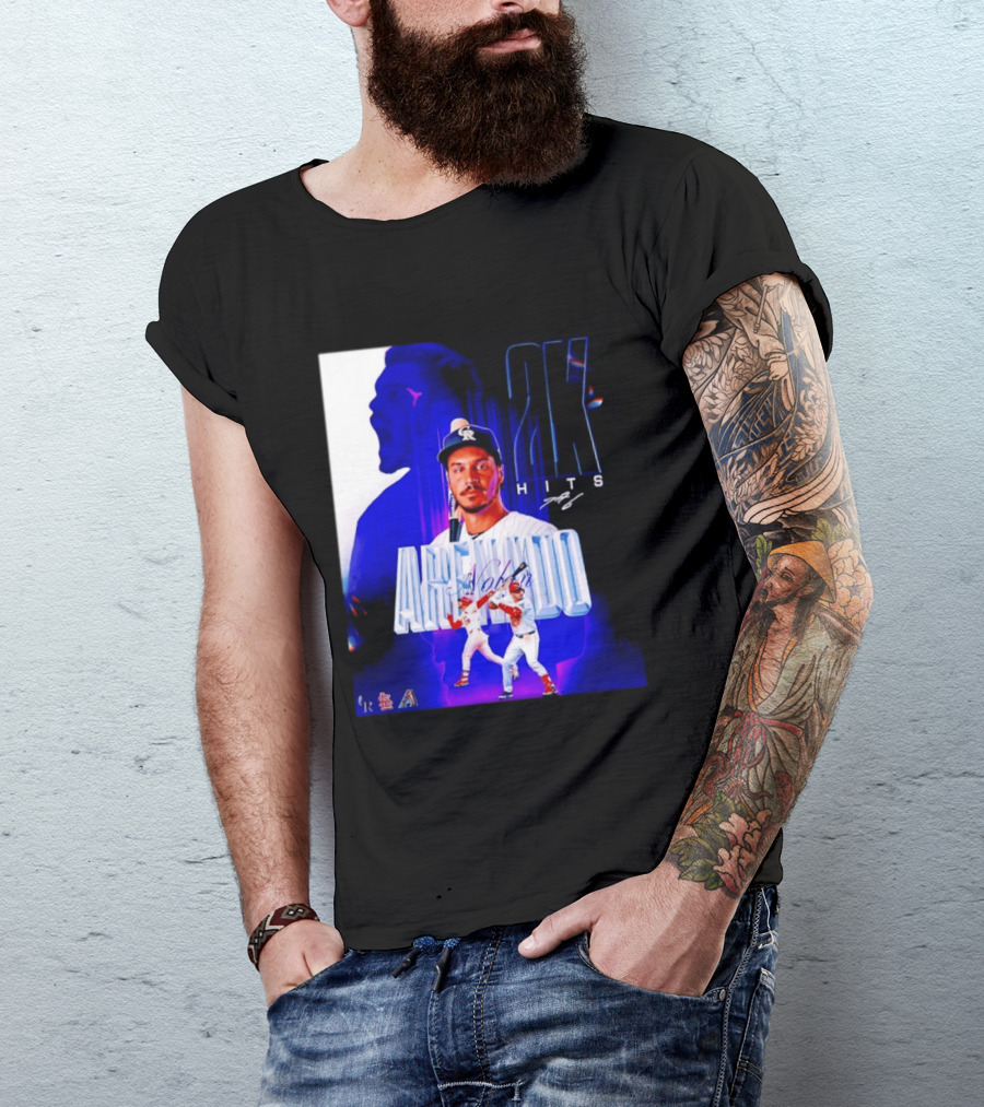 Nolan Arenado 2K Hits Retro Baseball Milestone Celebration T-Shirt