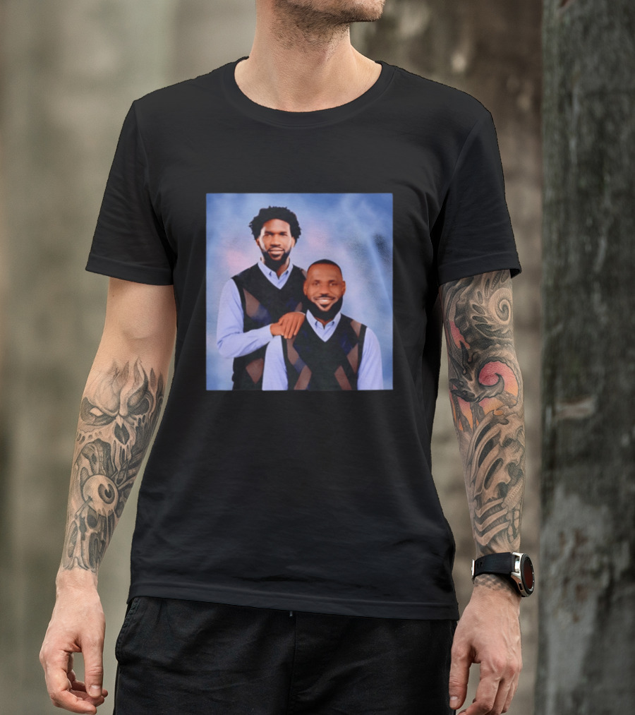 Philadelphia 76ers Lebron James Joel Embiid Step Brothers T-Shirt