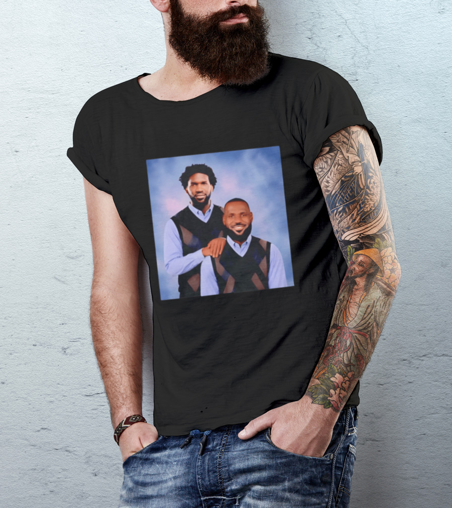 Philadelphia 76ers Lebron James Joel Embiid Step Brothers T-Shirt