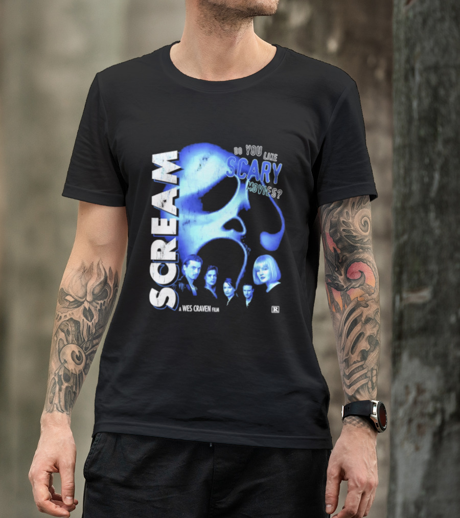 Scream Do You Like Scary Movies A Wes Craven Film Retro Collage T-Shirt