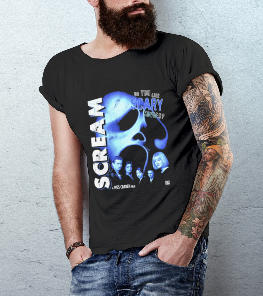 Scream Do You Like Scary Movies A Wes Craven Film Retro Collage T-Shirt