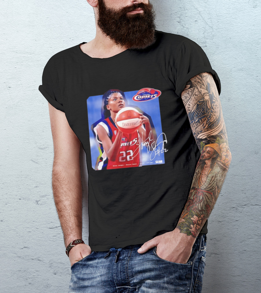 Sheryl Swoopes Houston Comets SLAM WNBA Legends 22 Spalding Basketball T-Shirt