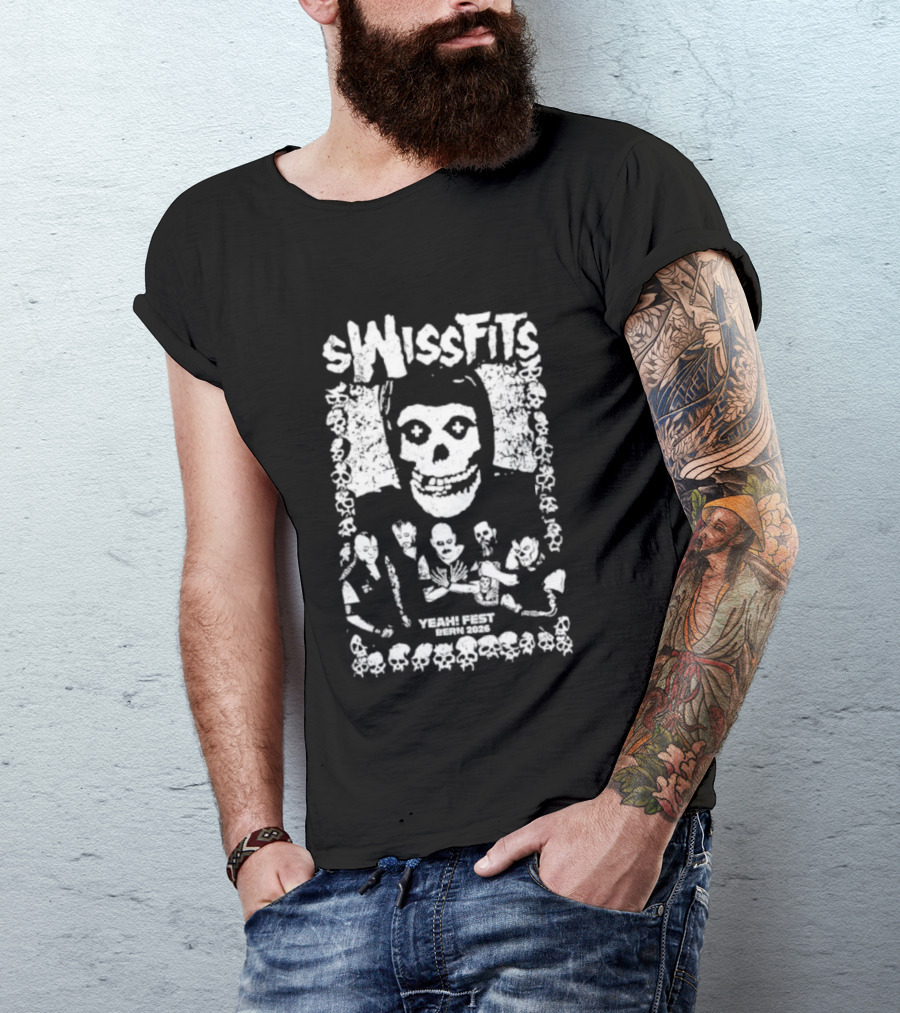 Swissfits Yeah! Fest Bern 2026 Punk Rock Skull Skeletons T-Shirt
