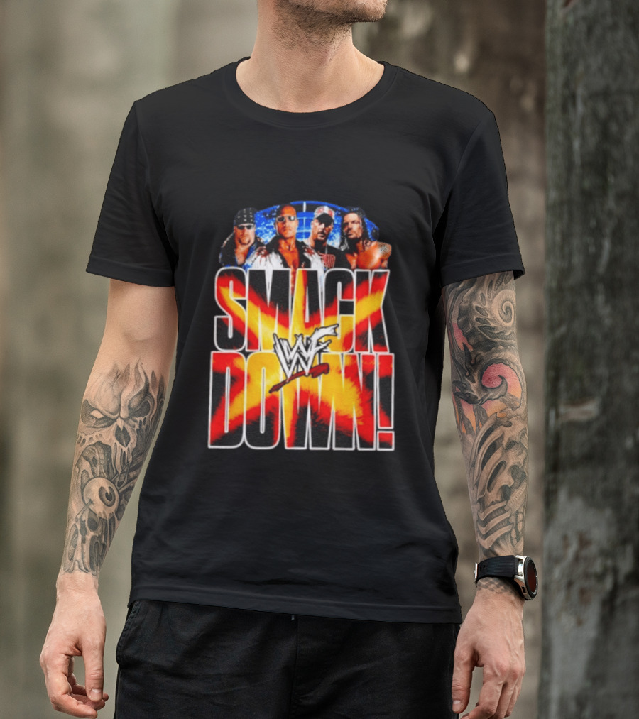 WWF SmackDown The Undertaker The Rock Stone Cold Steve Austin Triple H T-Shirt