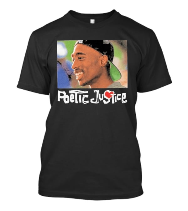 Tupac Poetic Justice Smiling Cap Backwards T-Shirt