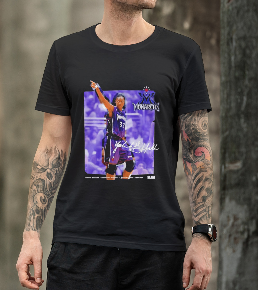WNBA Yolanda Griffith 33 Sacramento Monarchs Basketball Legends T-Shirt