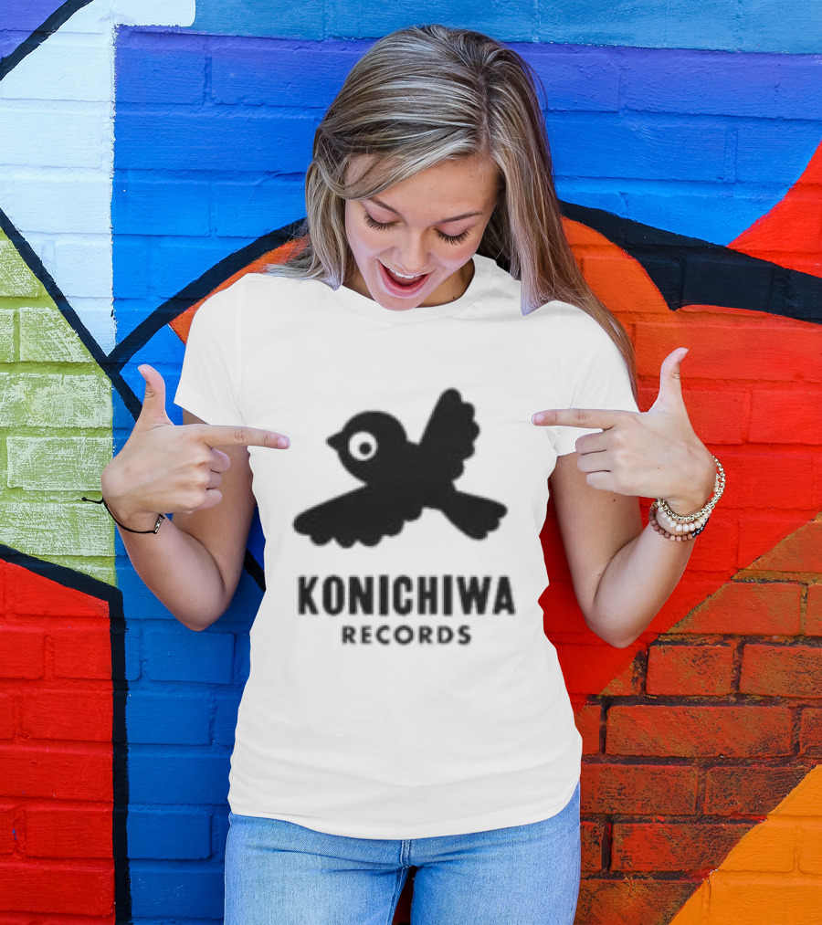 Konichiwa Records Black Bird Icon Gray Robyn Store T-Shirt