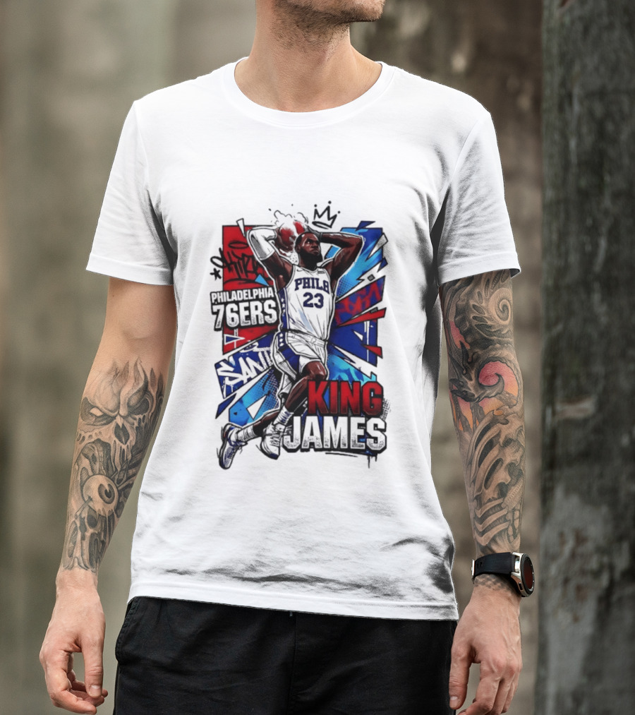 Philadelphia 76ers King James LeBron 2026 NBA Basketball T-Shirt