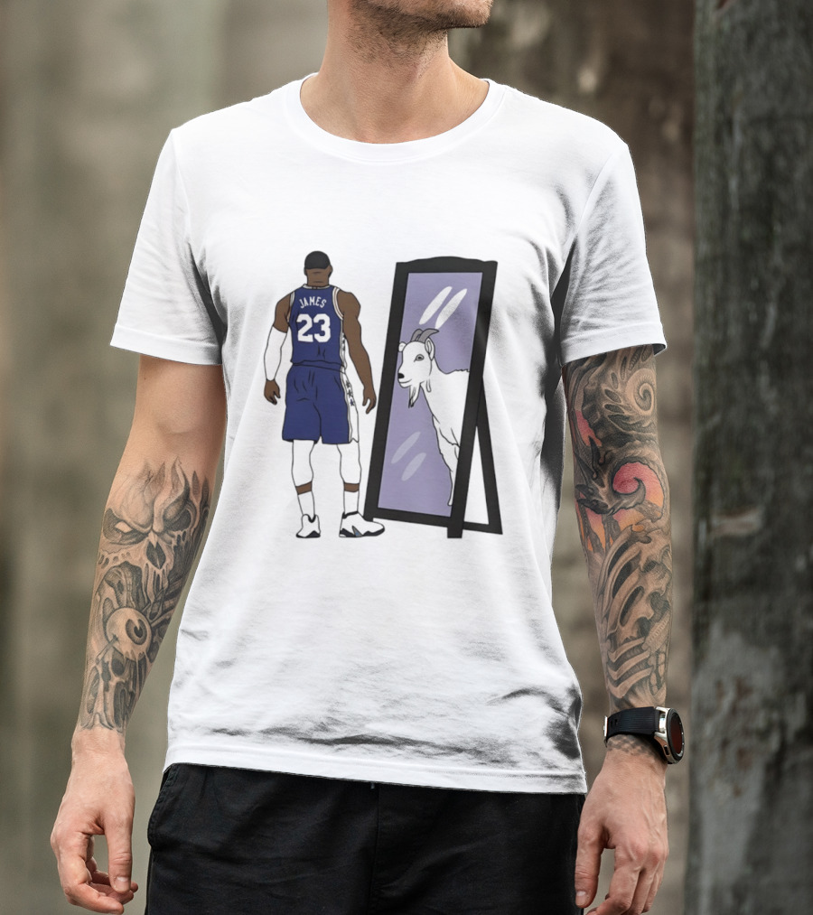 LeBron James Mirror 23 GOAT Reflection Philadelphia 76ers T-Shirt