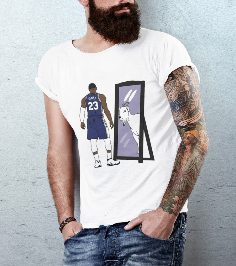 LeBron James Mirror 23 GOAT Reflection Philadelphia 76ers T-Shirt