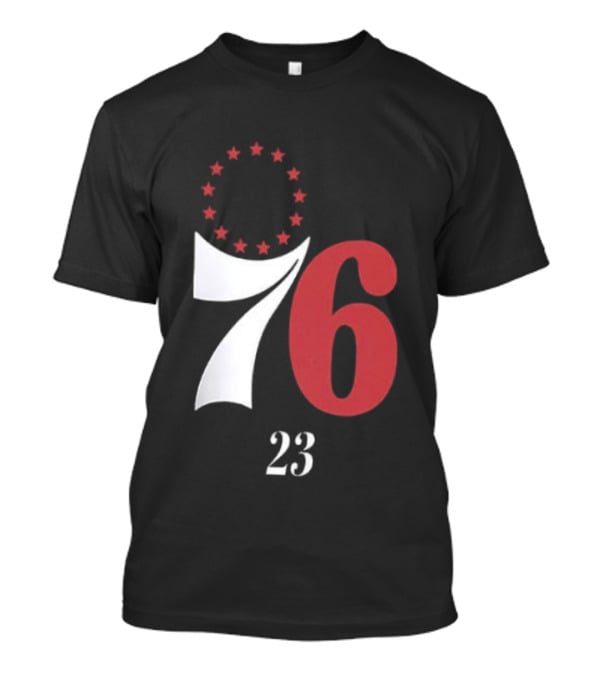 LeBron James Philadelphia 76ers Red In The Paint 23 Number 76 Stars T-Shirt