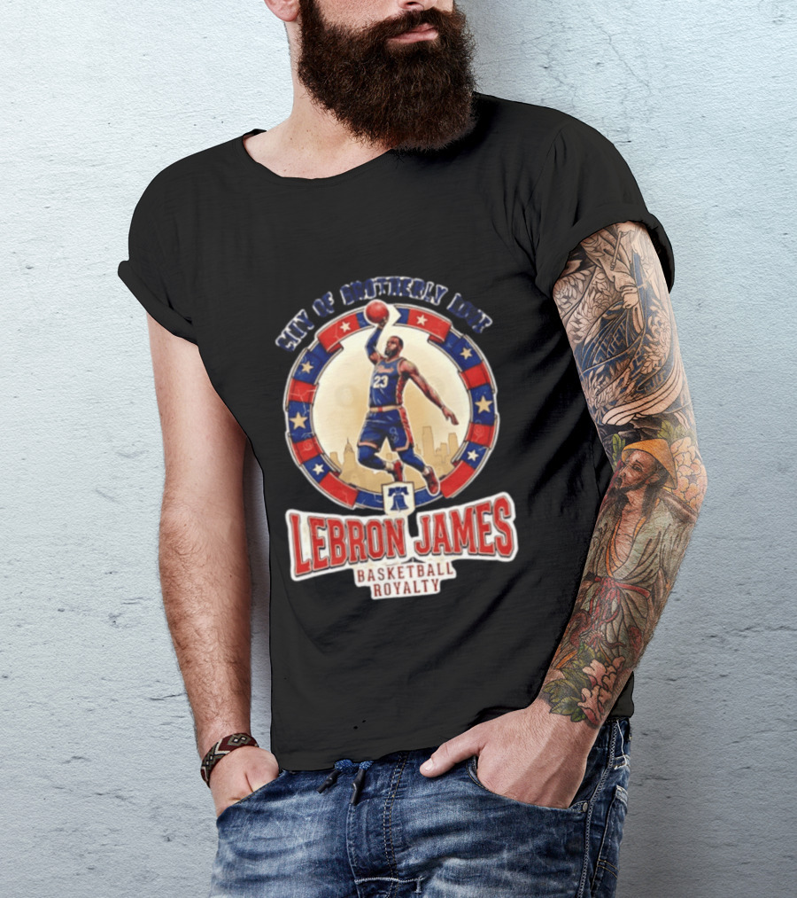 LeBron James City Of Brotherly Love Basketball Royalty Philly T-Shirt
