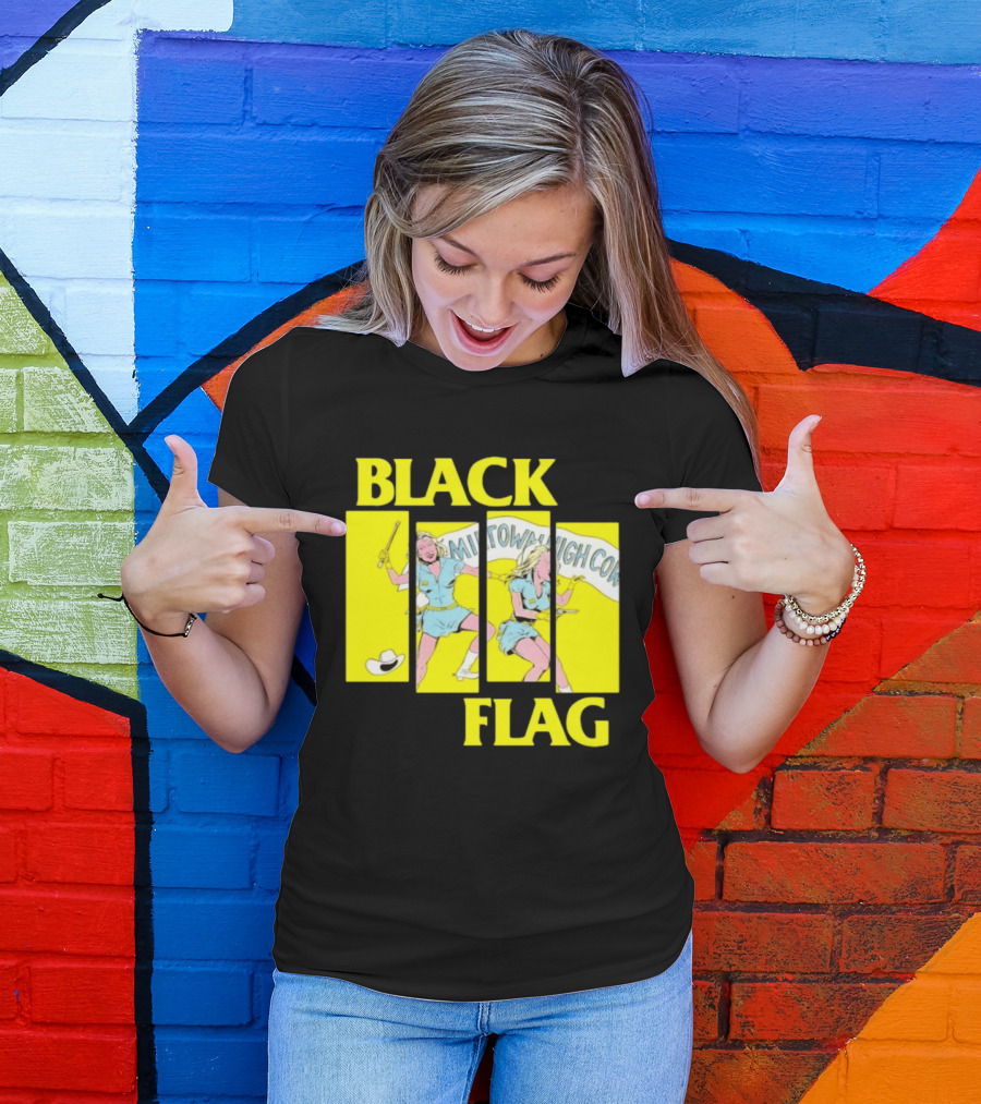 Black Flag Midtown High Comix Punk Rock Mid 20th Century T-Shirt