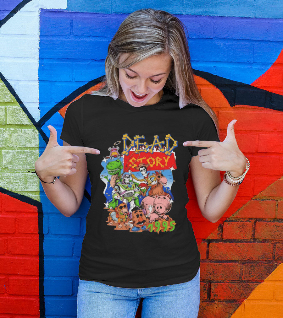 Dead Story Toy Story 1995 Woody Buzz Lightyear Rex Hamm Potato Head Slinky Dog T-Shirt